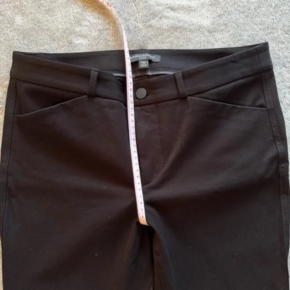 Banana Republic Petite Sloan Black Flare Pants - Cotton Blend - Size 10P - Picture 8 of 9